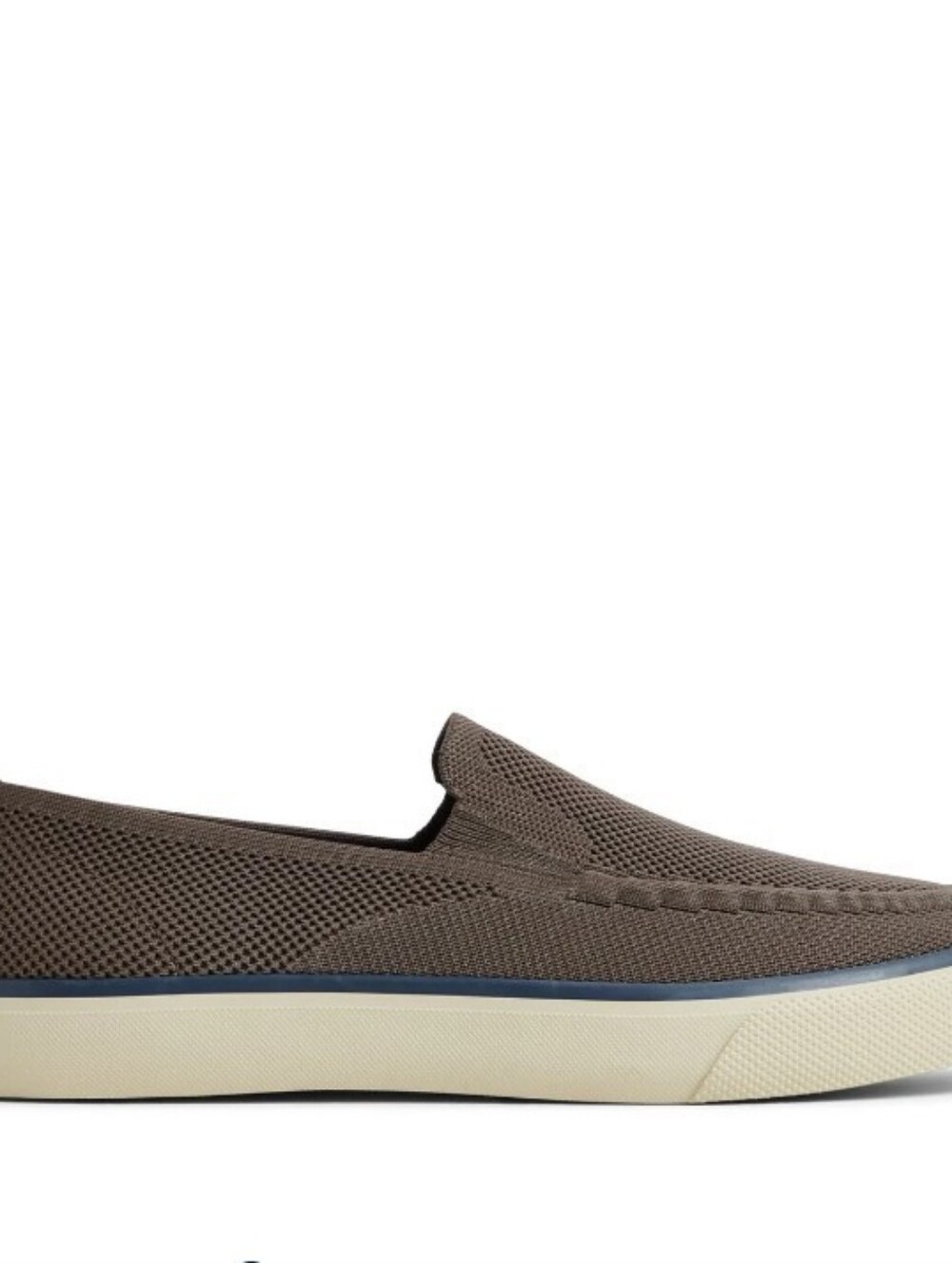 Sperry Men's Brown Mesh Slip-On Loafer with Cream Sole